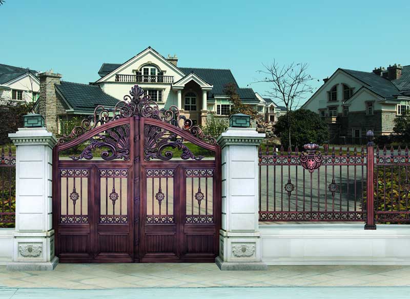 铝艺大门 - 庭院大门HYL908-红