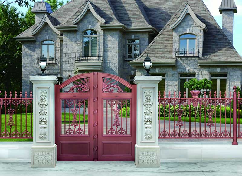 铝艺大门 - 庭院大门HYL928-红